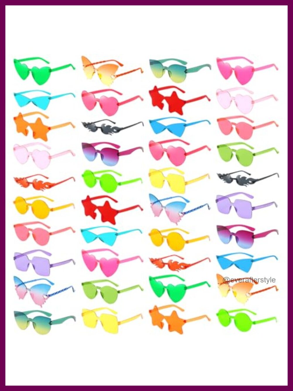 20/40 Rimless Retro Party Sunglasses Costume Beach Eyewear